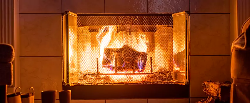 Mendota Hearth Landscape Fireplace Installation in Silver Spring, Maryland