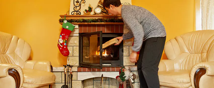 Rusted Metal Fireplace Restoration in Silver Spring, Maryland